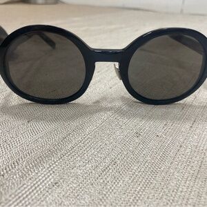 Saint Laurent Paris Round SL161 Slim Black Sunglasses